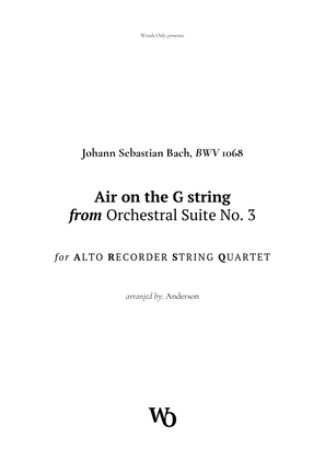 Air on the G String by Bach for Alto Recorder and Strings