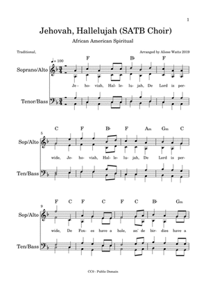 Jehovah Hallelujah (SATB Choir)