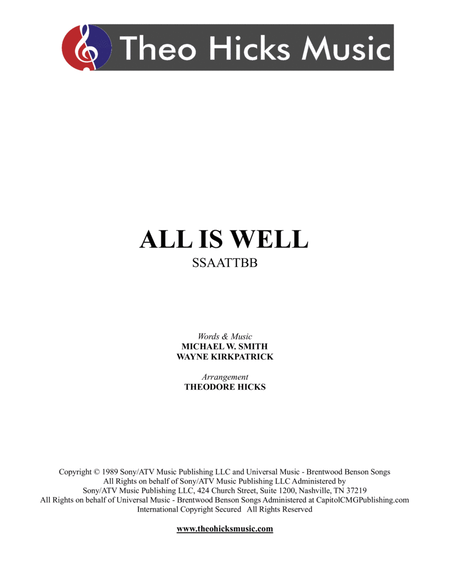 All Is Well by Michael W. Smith Divisi - Digital Sheet Music