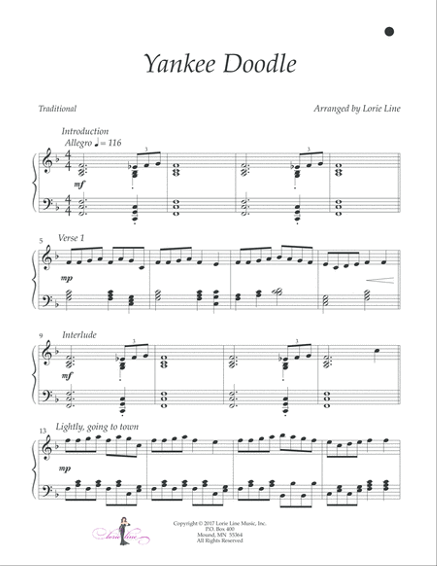 Yankee Doodle Easy Piano scores gallery preview page 2