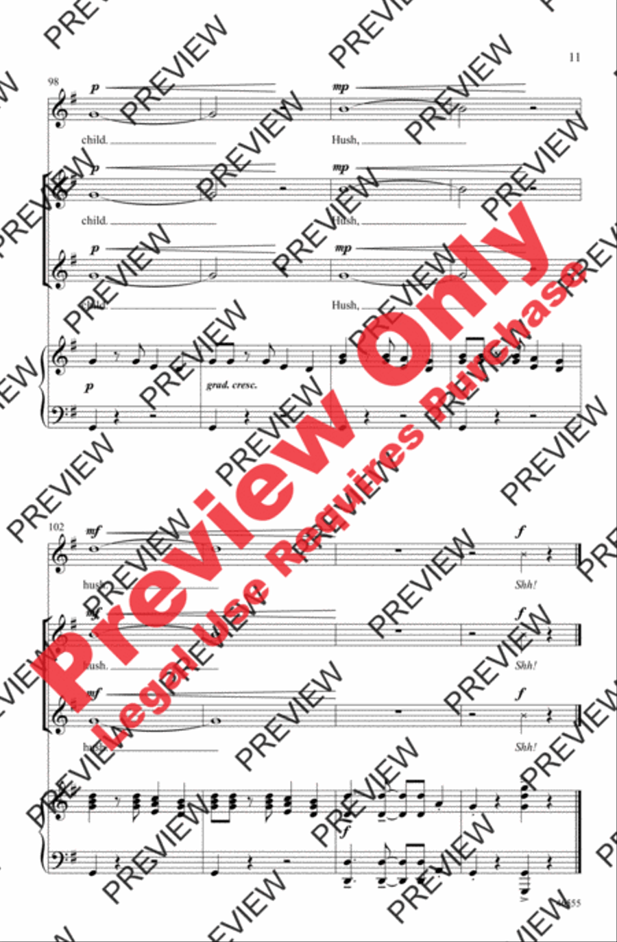 Thula, Thula Ngoana 2-Part scores gallery preview page 11