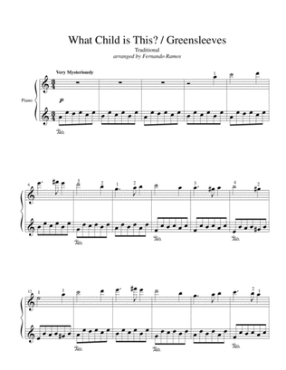 What Child is This / Greensleeves - Early Intermediate Piano Solo