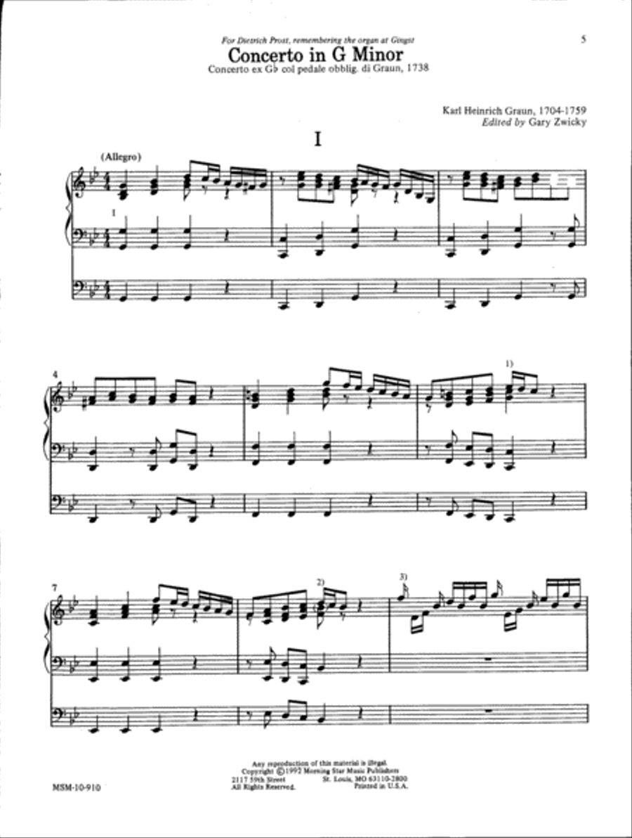 Concerto in G Minor Concerto in G Minor Organ scores gallery preview page 2