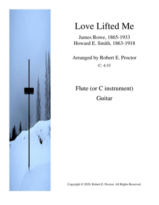 Book cover for Love Lifted Me for Flute or C instrument and Guitar