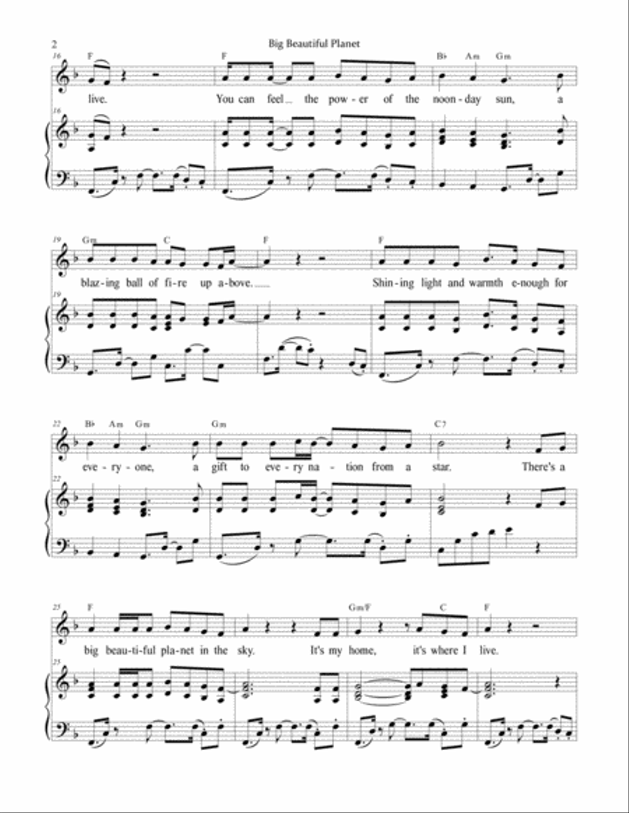 Big Beautiful Planet Big Beautiful Planet Voice scores gallery preview page 2