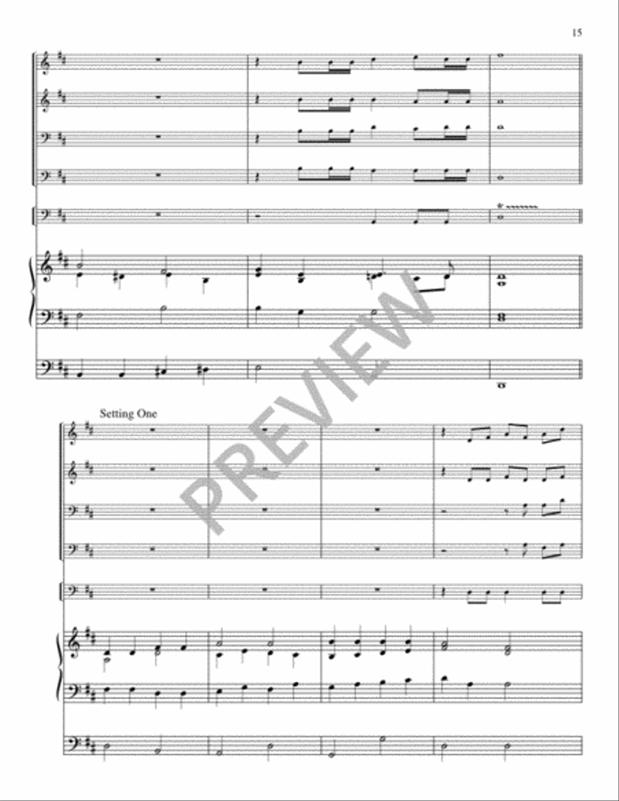 Festival Hymns for Organ, Brass, and Timpani - Volume 3, General Trombone scores gallery preview page 17