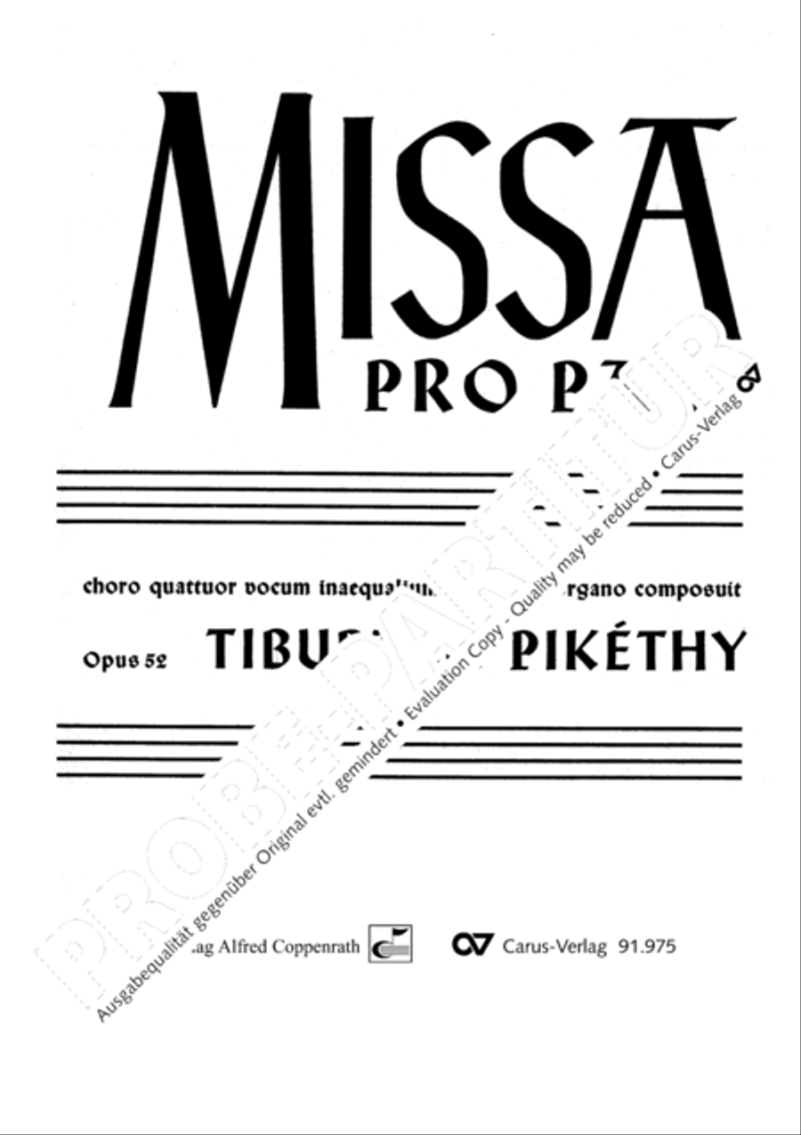 Missa pro pace Missa pro pace 4-Part scores gallery preview page 2