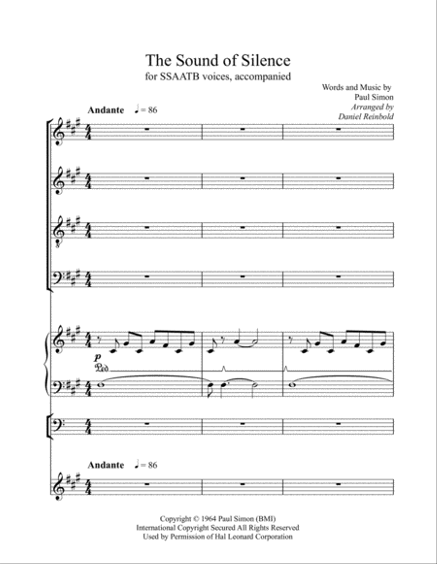 The Sound Of Silence Choir scores gallery preview page 2