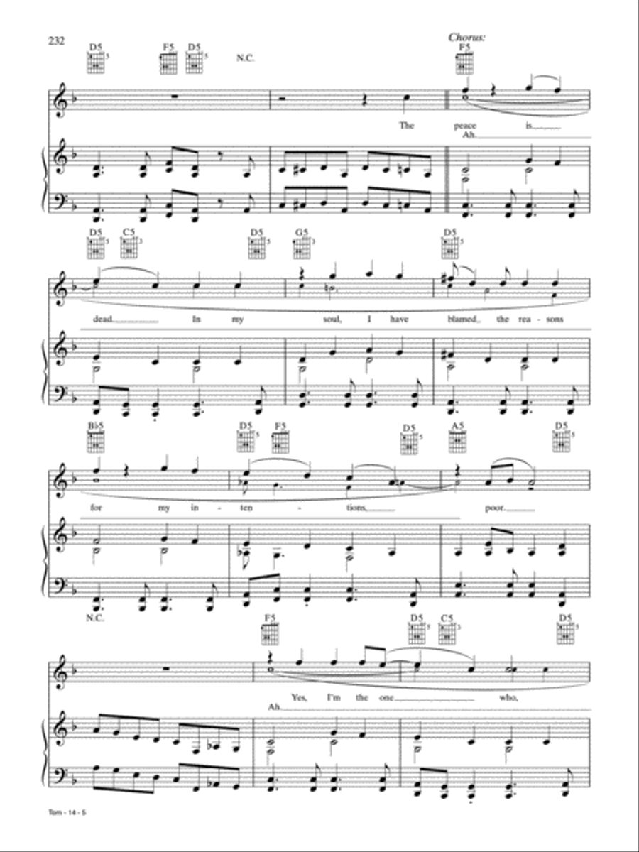 Torn Piano, Vocal, Guitar scores gallery preview page 5