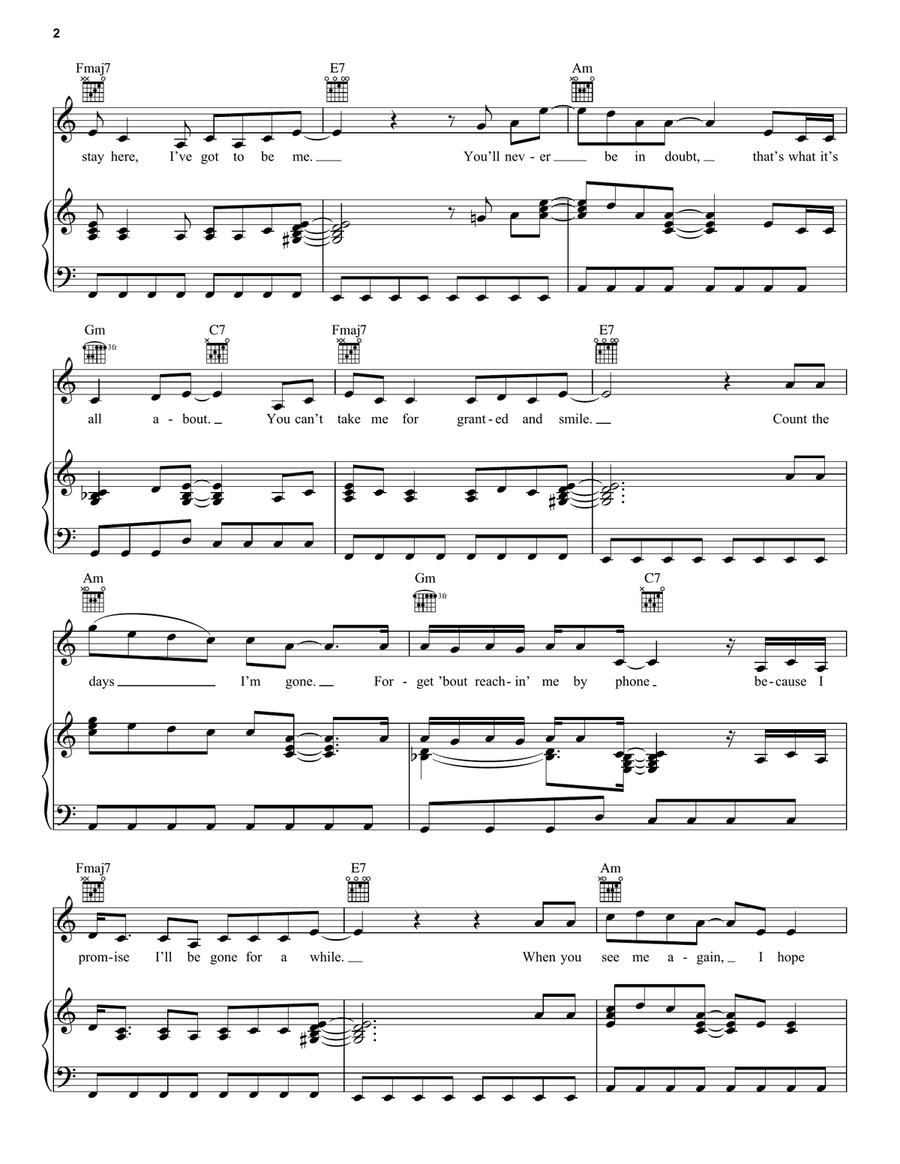If You Want Me To Stay Acoustic Guitar scores gallery preview page 2