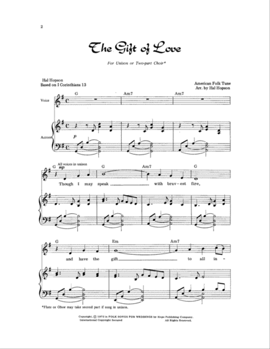 The Gift of Love The Gift of Love Unison Choir scores gallery preview page 3