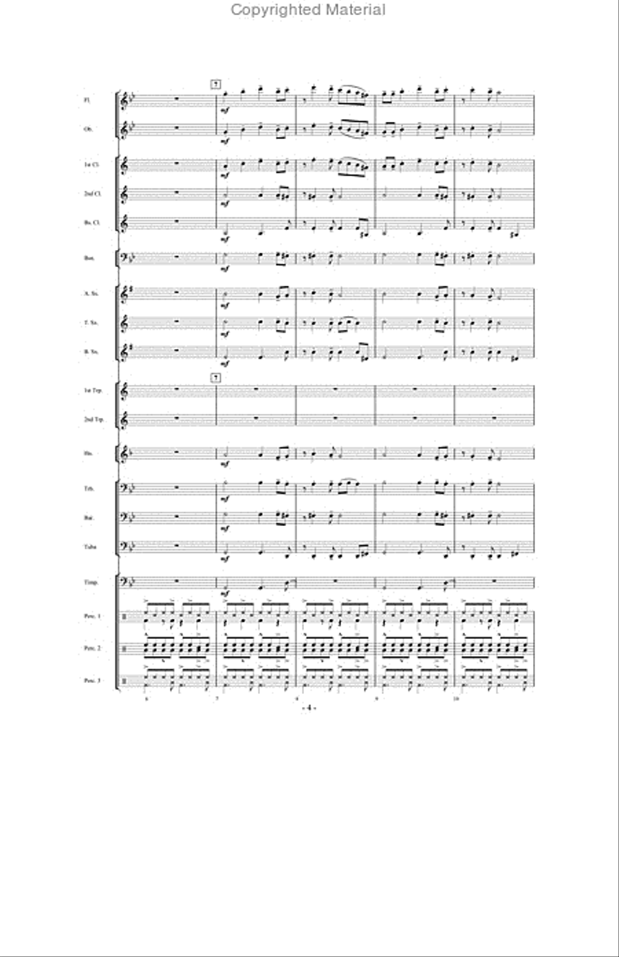 Mambo cubano Concert Band scores gallery preview page 3