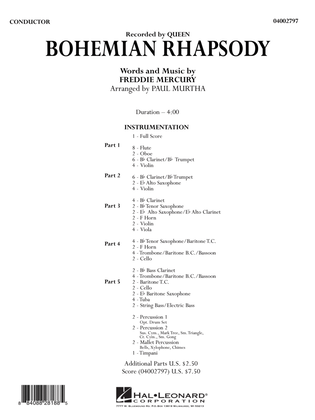 Book cover for Bohemian Rhapsody - Full Score