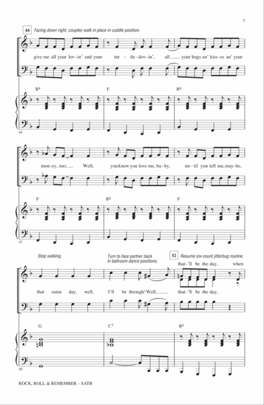 Rock, Roll & Remember: A Tribute To Dick Clark & American Bandstand (Medley) 4-Part scores gallery preview page 6