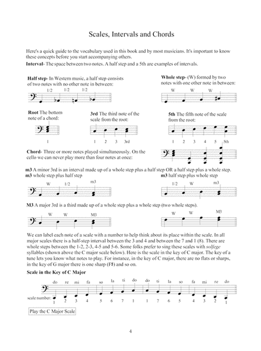 Cello Chords, Rhythms and Backups for Fiddle Tunes