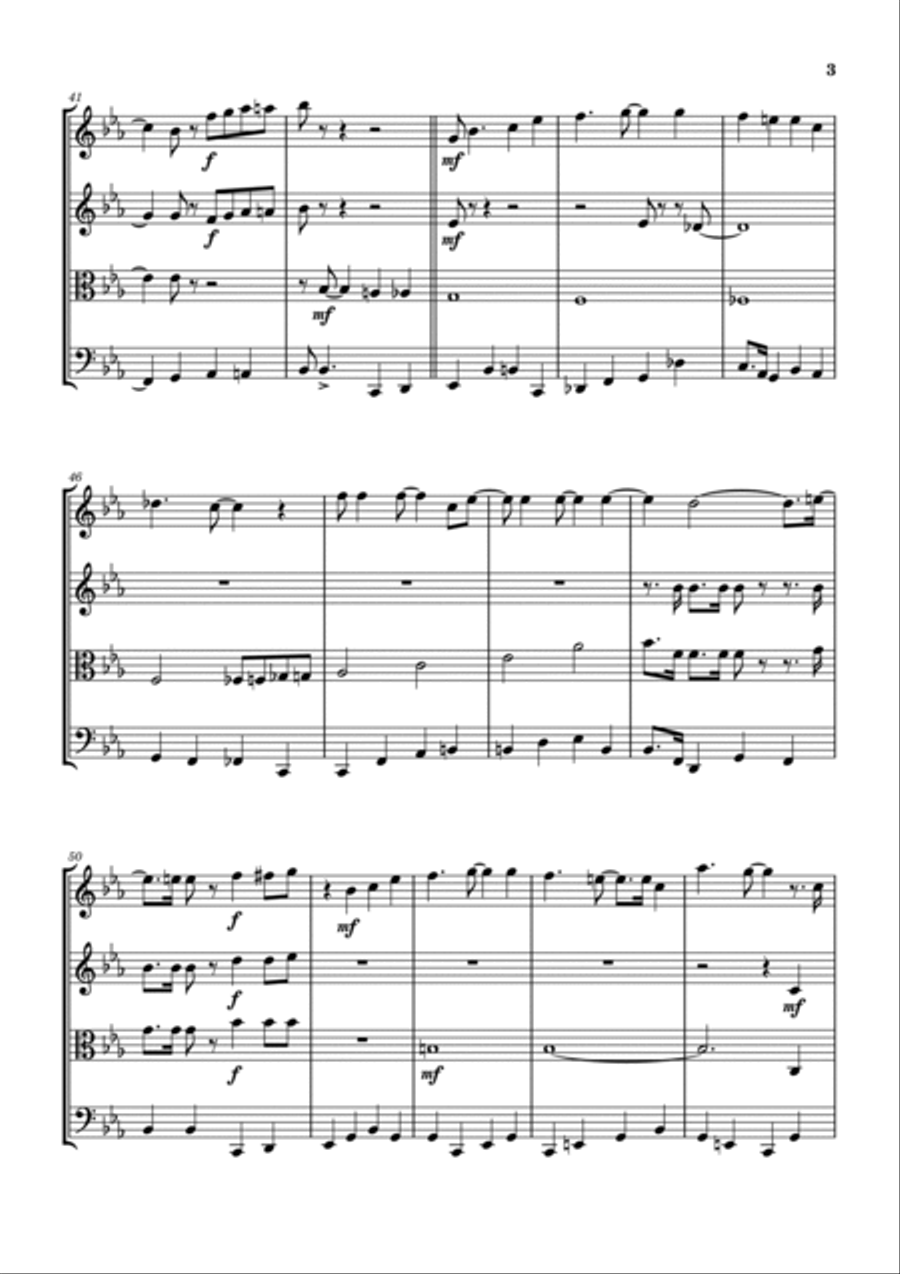 A Hand For Mrs. Claus A Hand For Mrs. Claus String Quartet scores gallery preview page 4