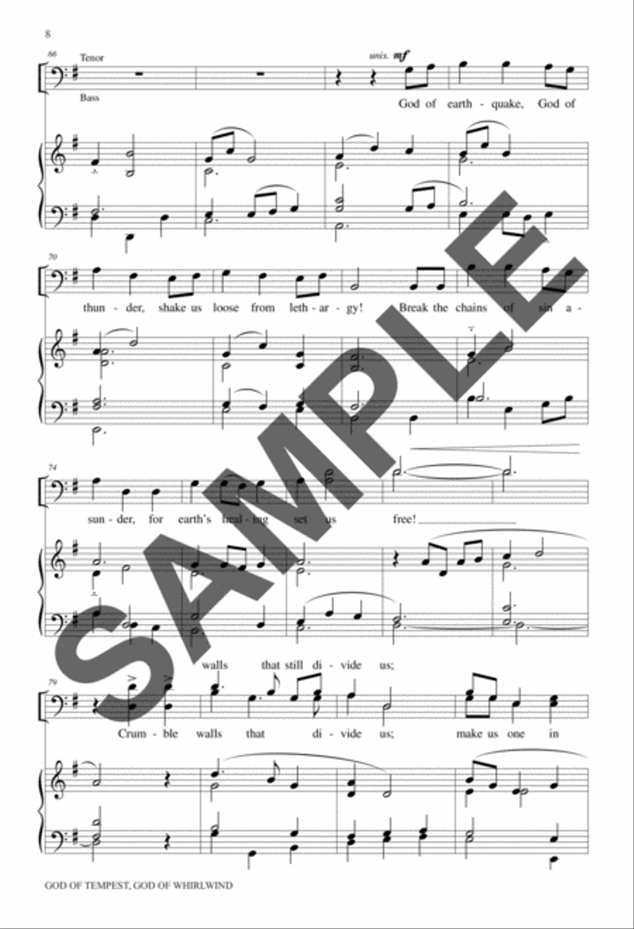 God of Tempest, God of Whirlwind 4-Part scores gallery preview page 7