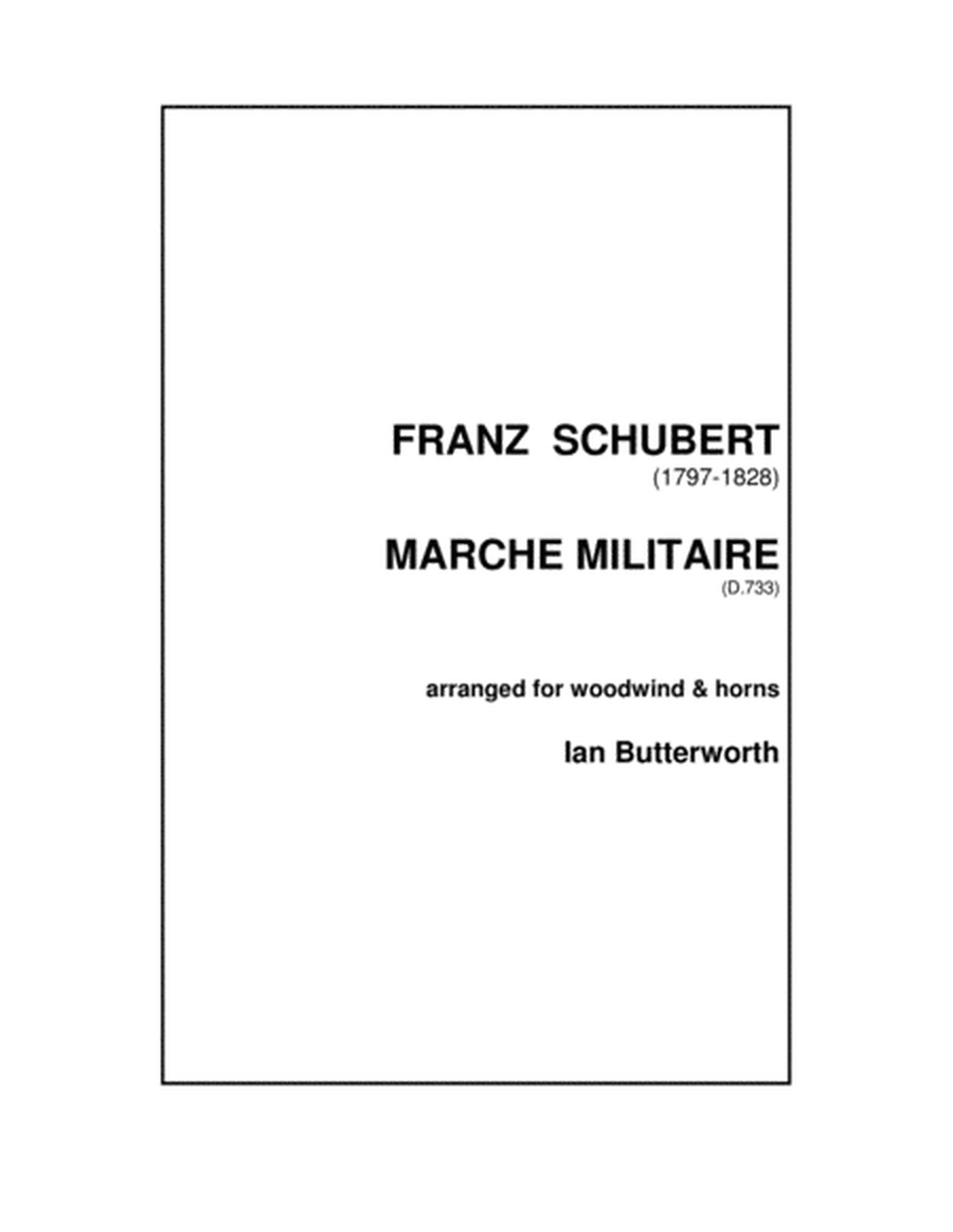 SCHUBERT Marche Militaire for woodwind & horns image number null