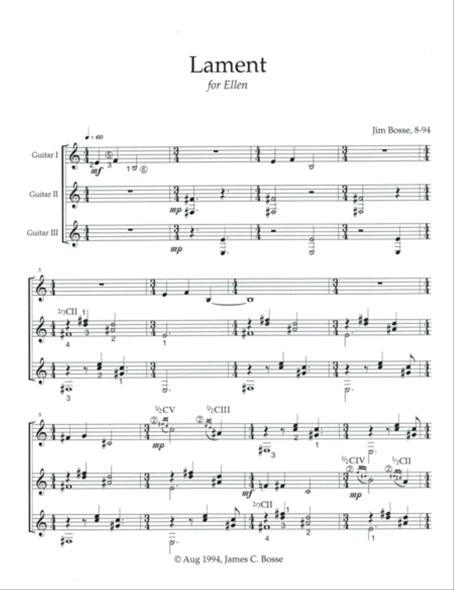 Two Laments Small Ensemble scores gallery preview page 2