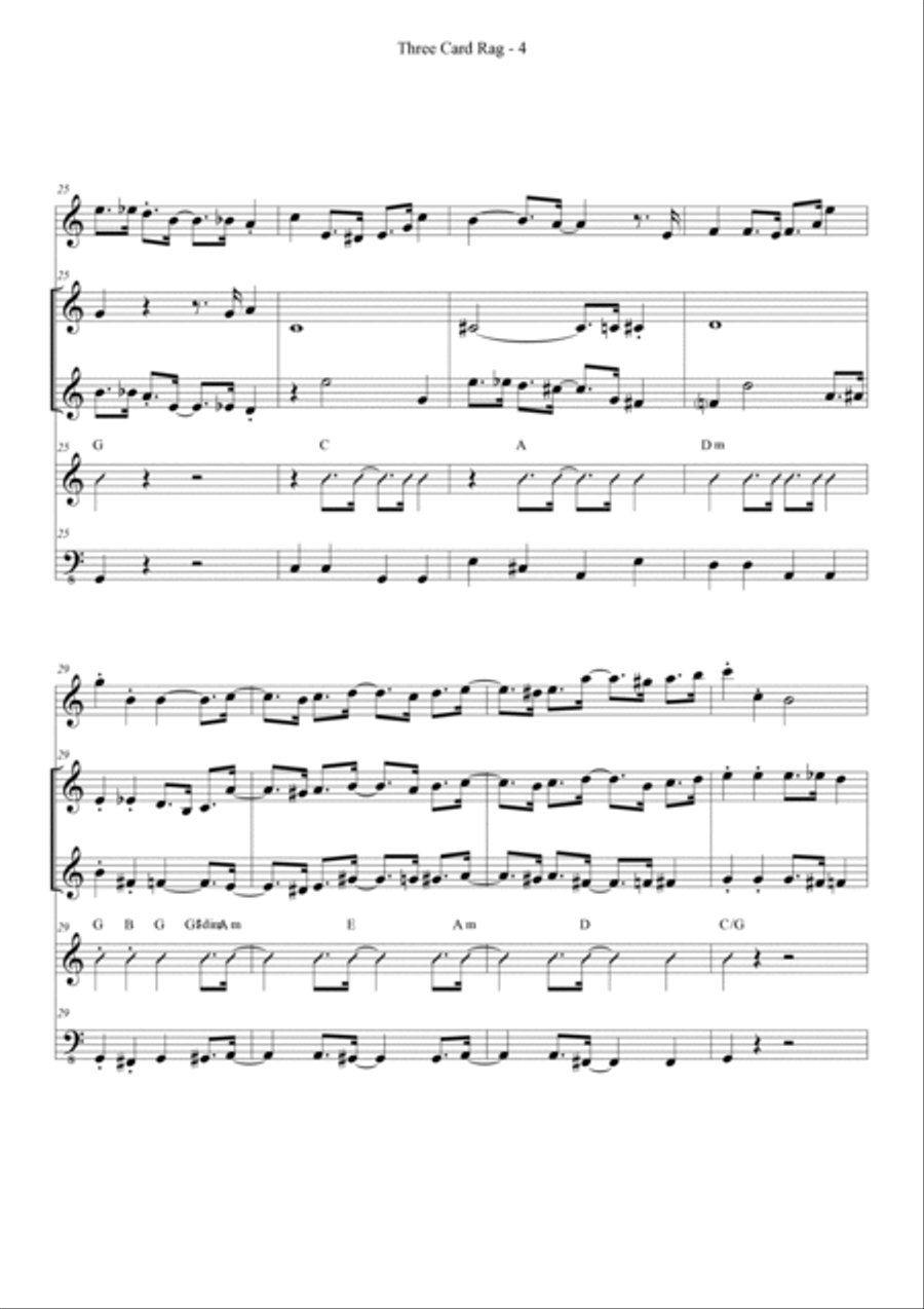 Three Card Rag Jazz Ensemble scores gallery preview page 5