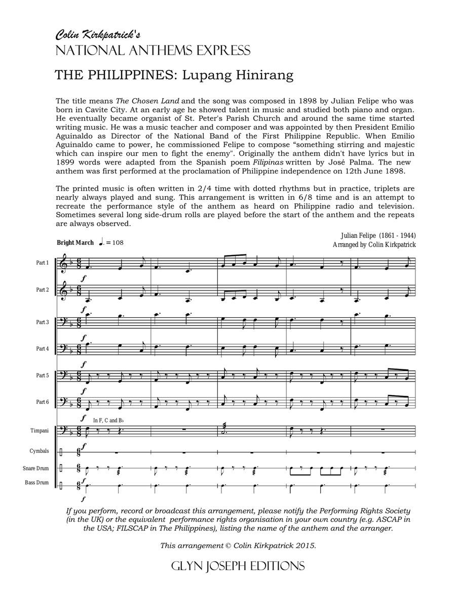 The Philippines National Anthem: Lupang Hinirang