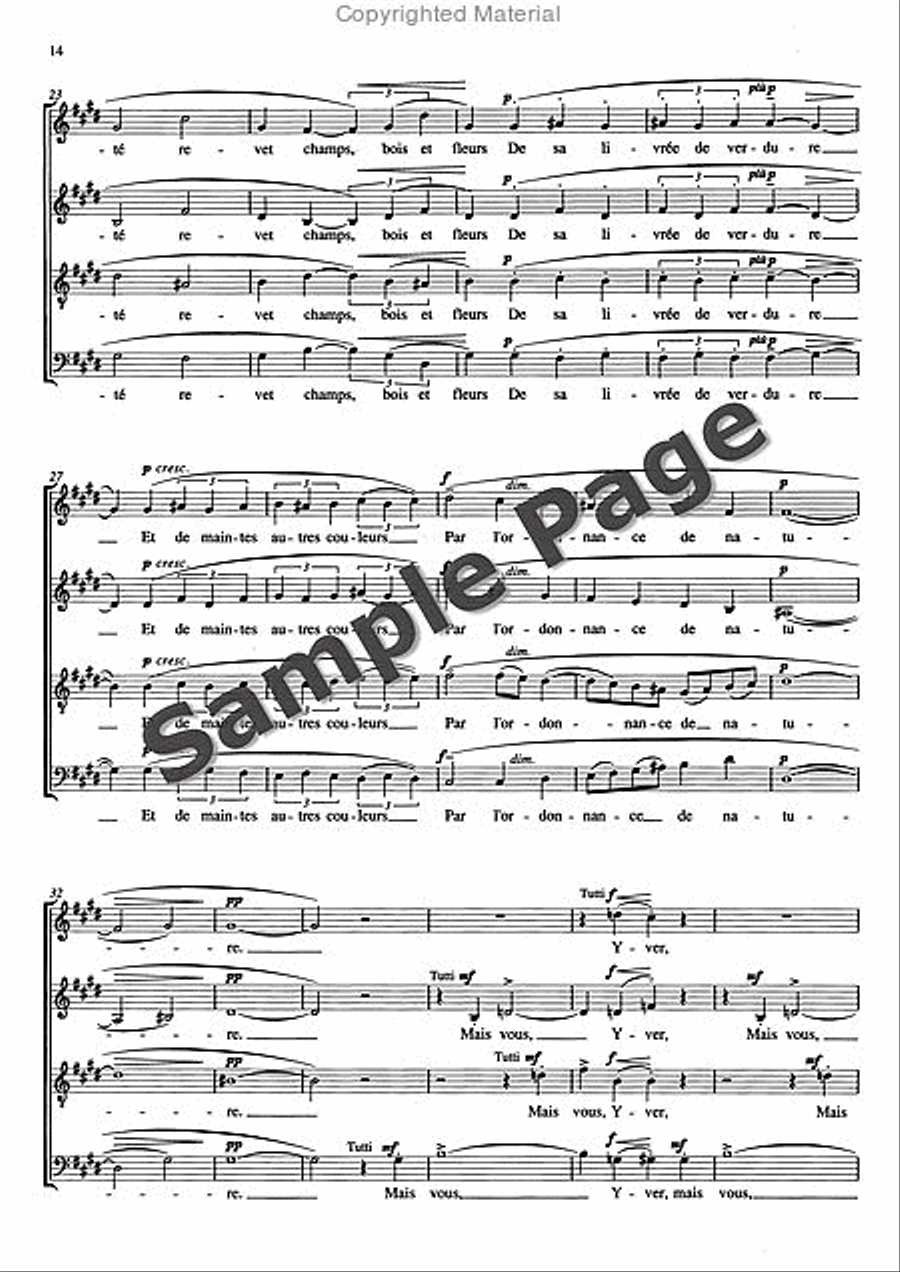 3 Songs of Charles d'Orleáns 4-Part scores gallery preview page 15