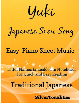 Book cover for Yuki Japanese Snow Song Easy Piano Sheet Music