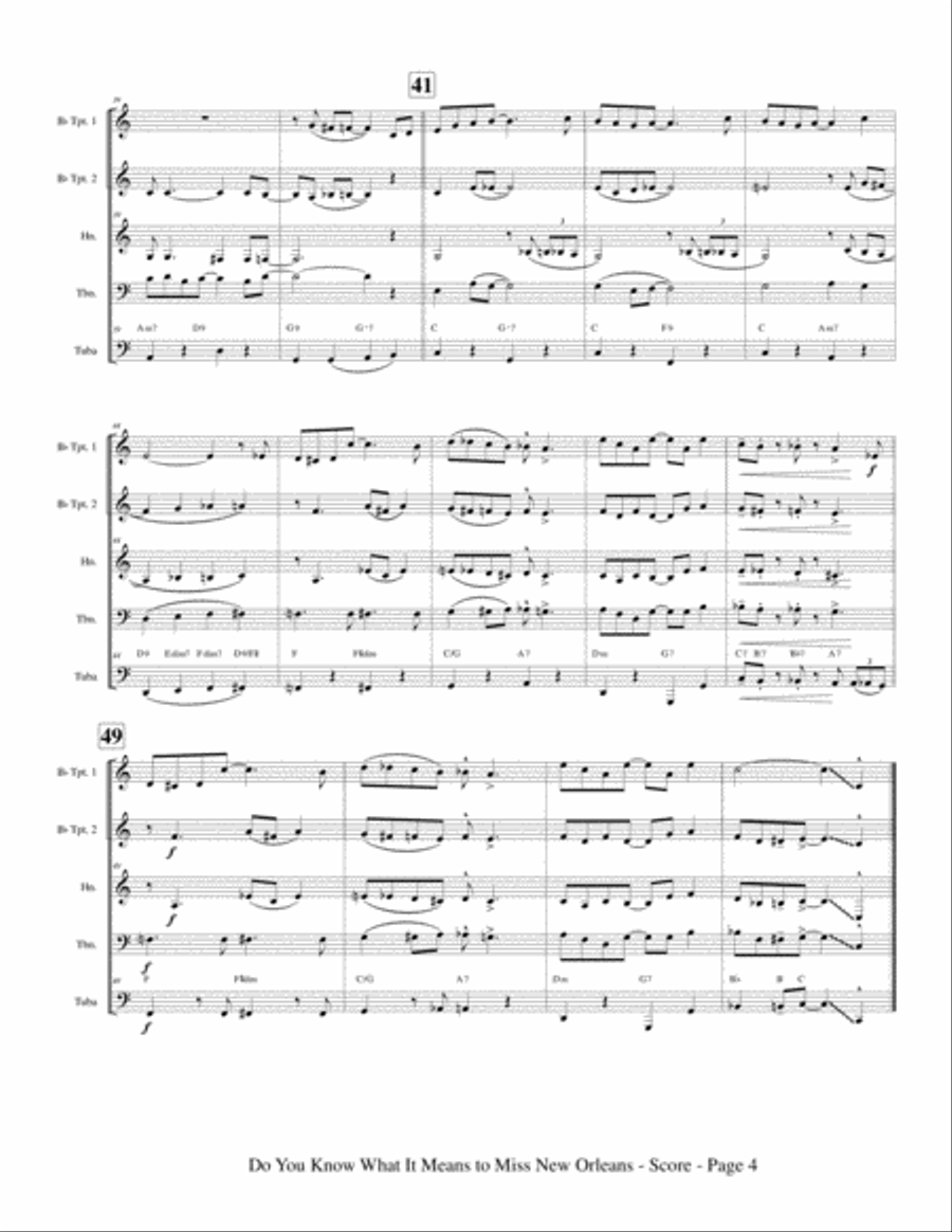 Do You Know What It Means To Miss New Orleans Brass Ensemble scores gallery preview page 6