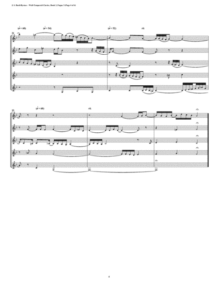 Fugue 03 from Well-Tempered Clavier, Book 2 (Clarinet Quintet) image number null