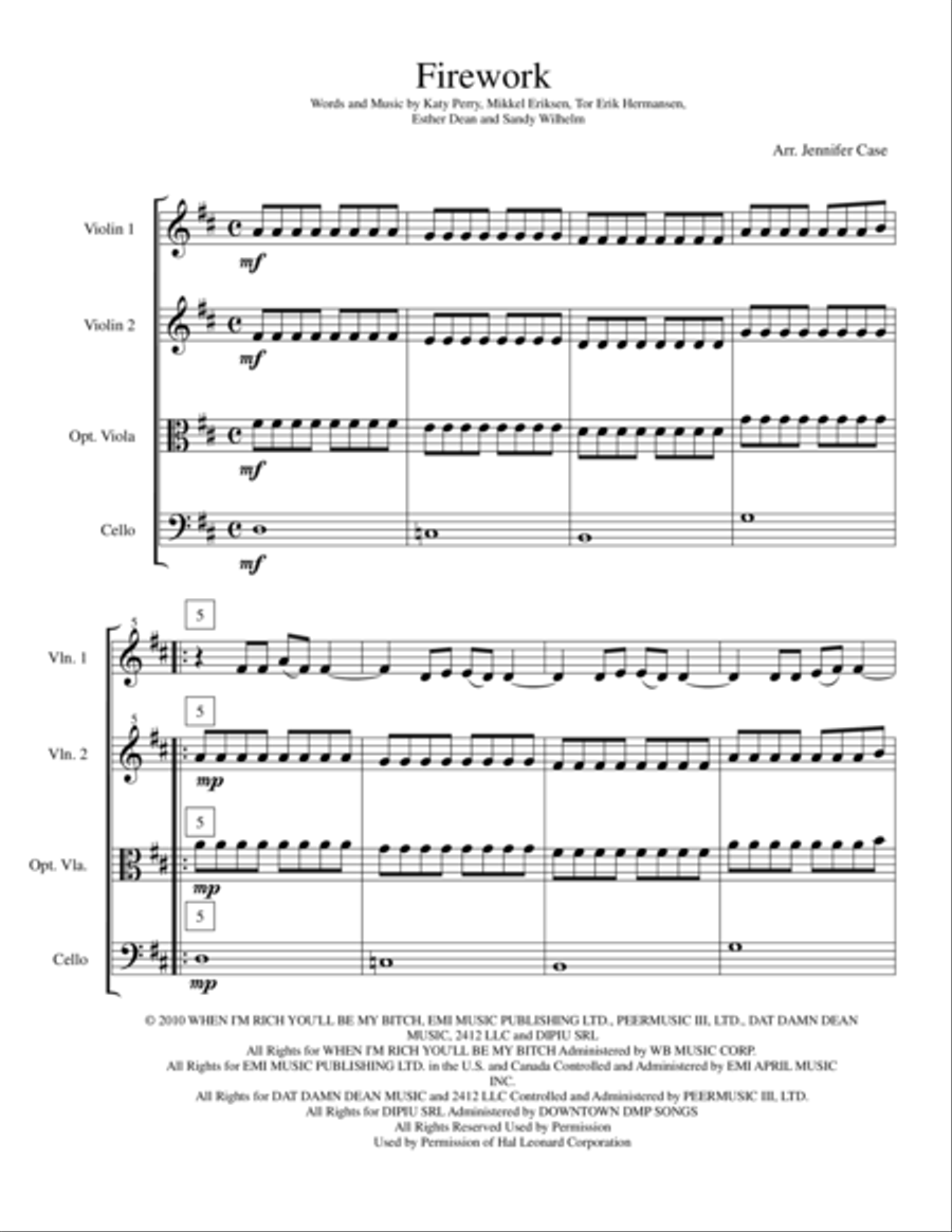 Firework String Trio scores gallery preview page 1