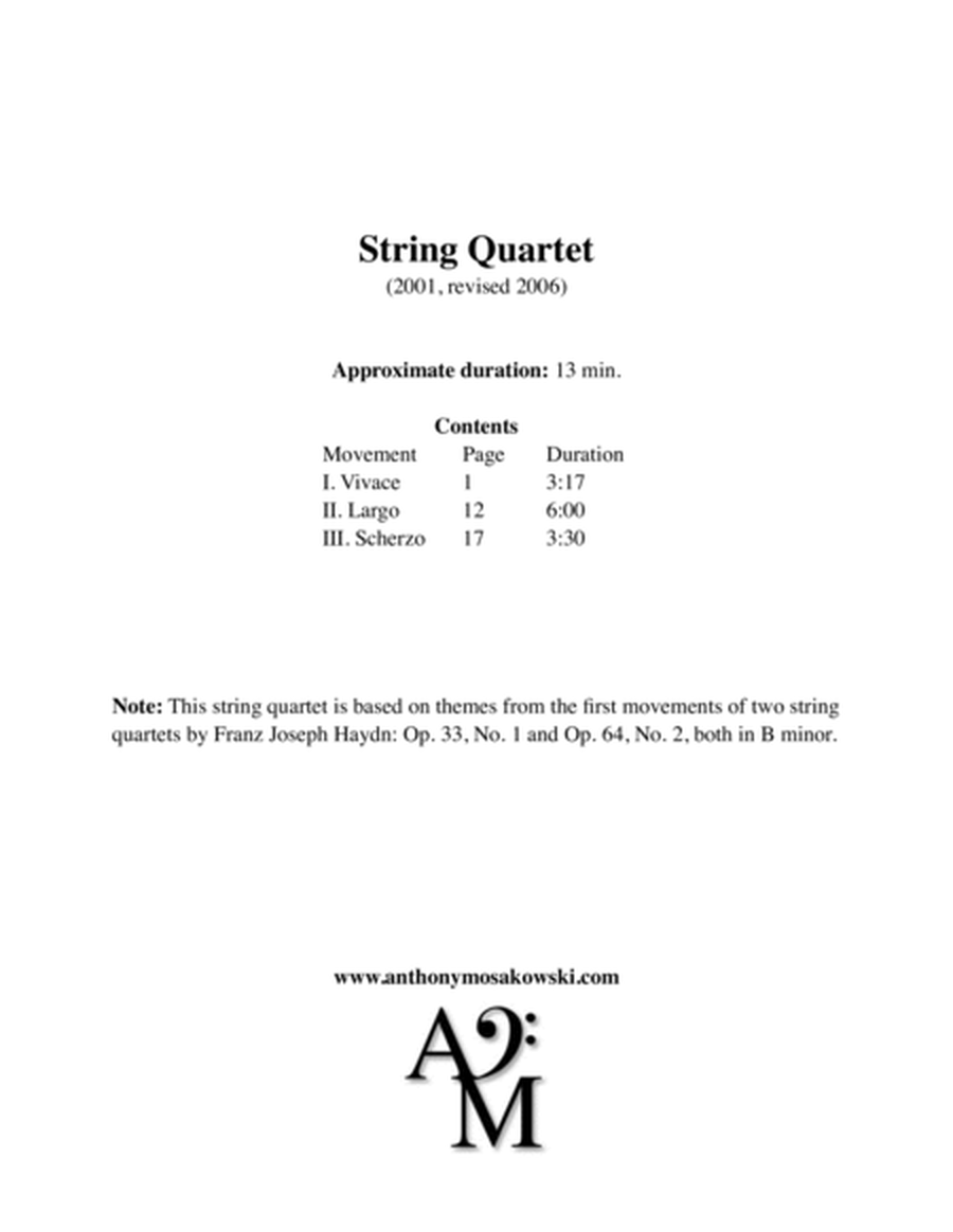 String Quartet - score & parts image number null