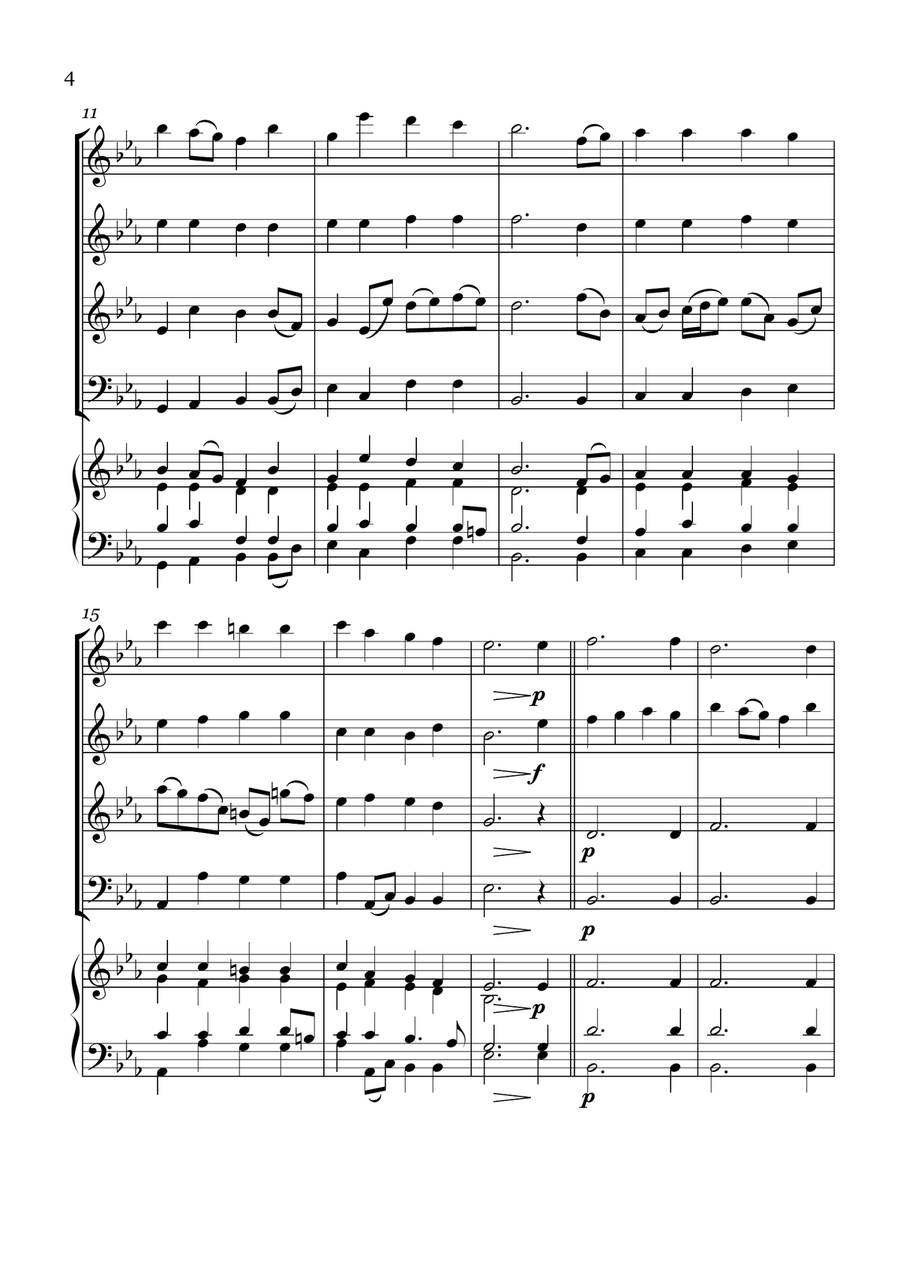 10 Easter Hymns for Woodwind Quartet 10 Easter Hymns for Woodwind Quartet Small Ensemble scores gallery preview page 4