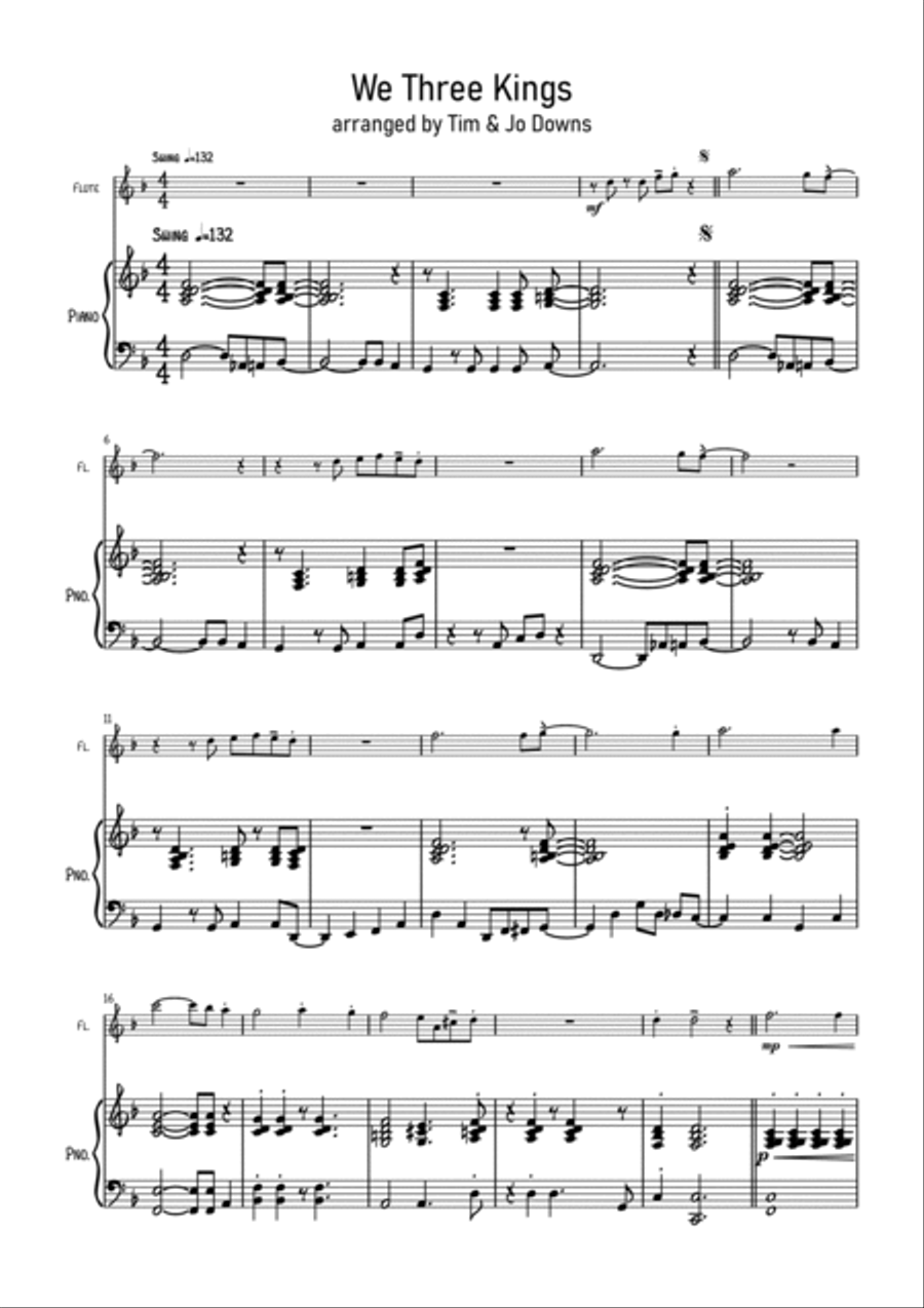 We Three Kings We Three Kings Flute Solo scores gallery preview page 2