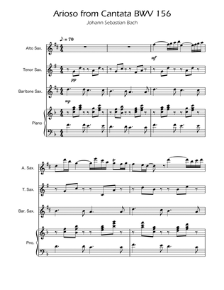 Arioso BWV 156 - Sax Trio ATB w/Piano