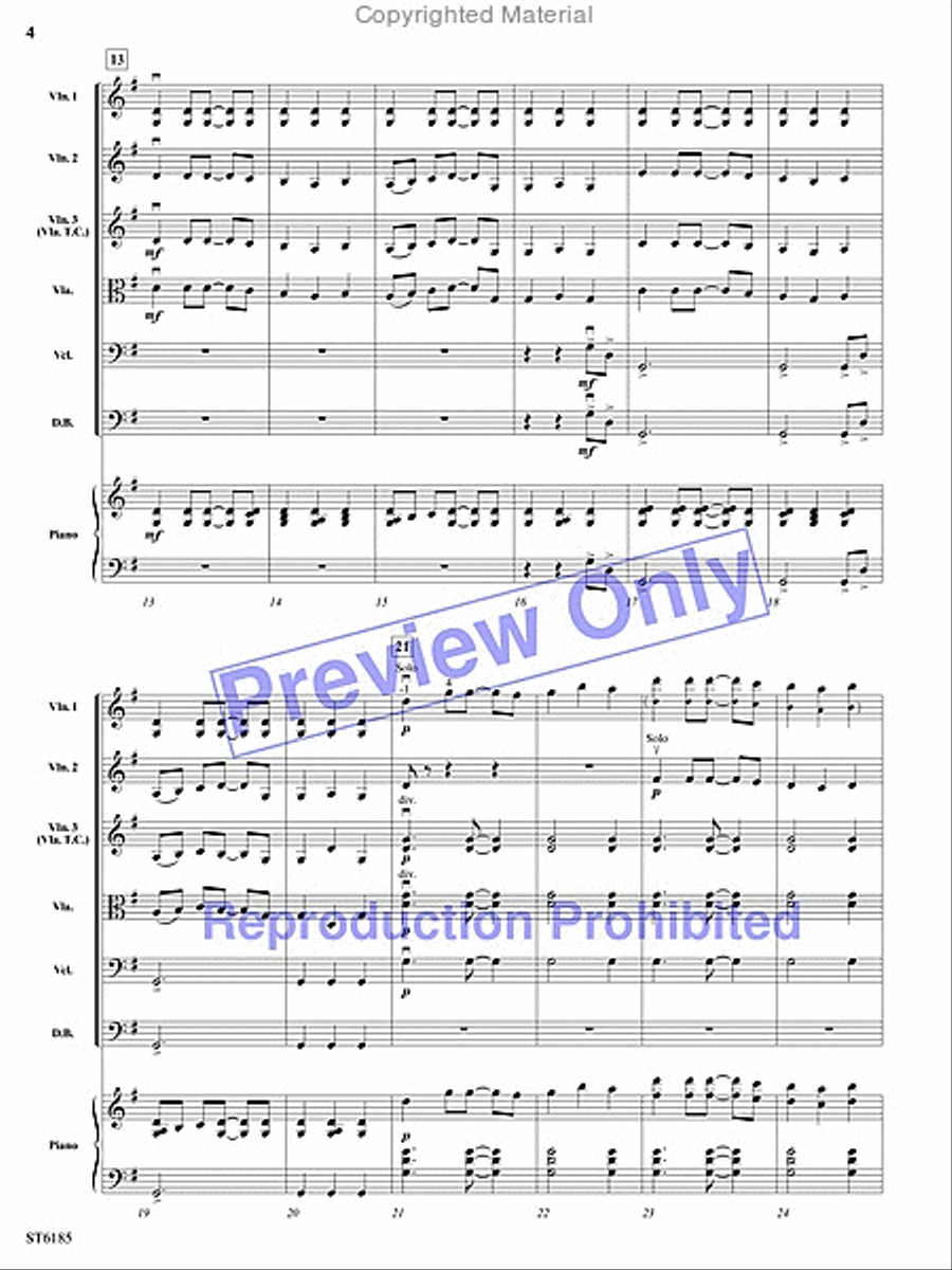 Rhythmic Snapshots of Christmas String Orchestra scores gallery preview page 3