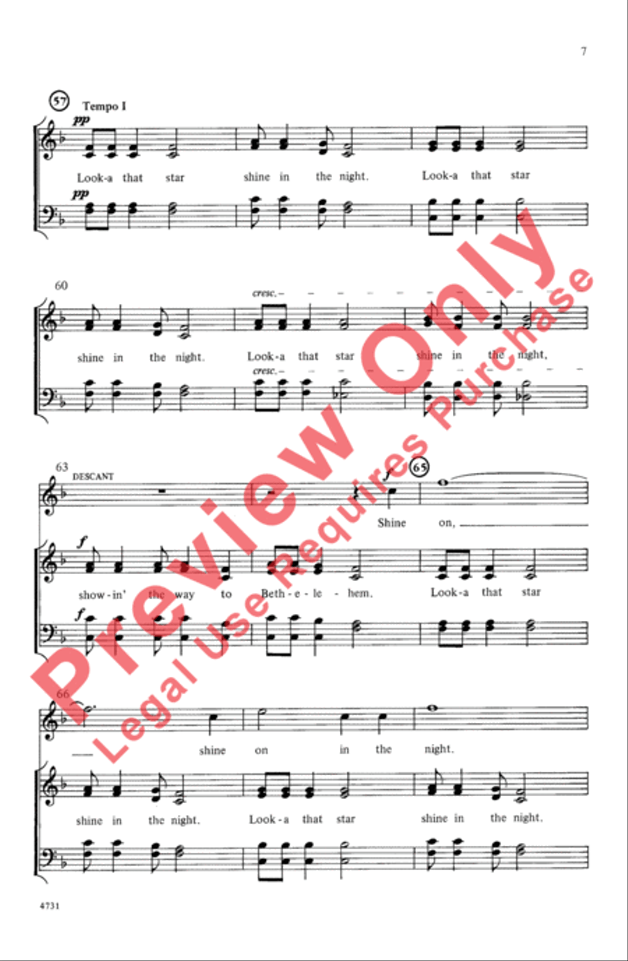 Look-A That Star 4-Part scores gallery preview page 7