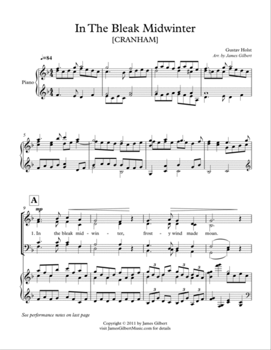 In The Bleak Midwinter In The Bleak Midwinter 4-Part scores gallery preview page 2