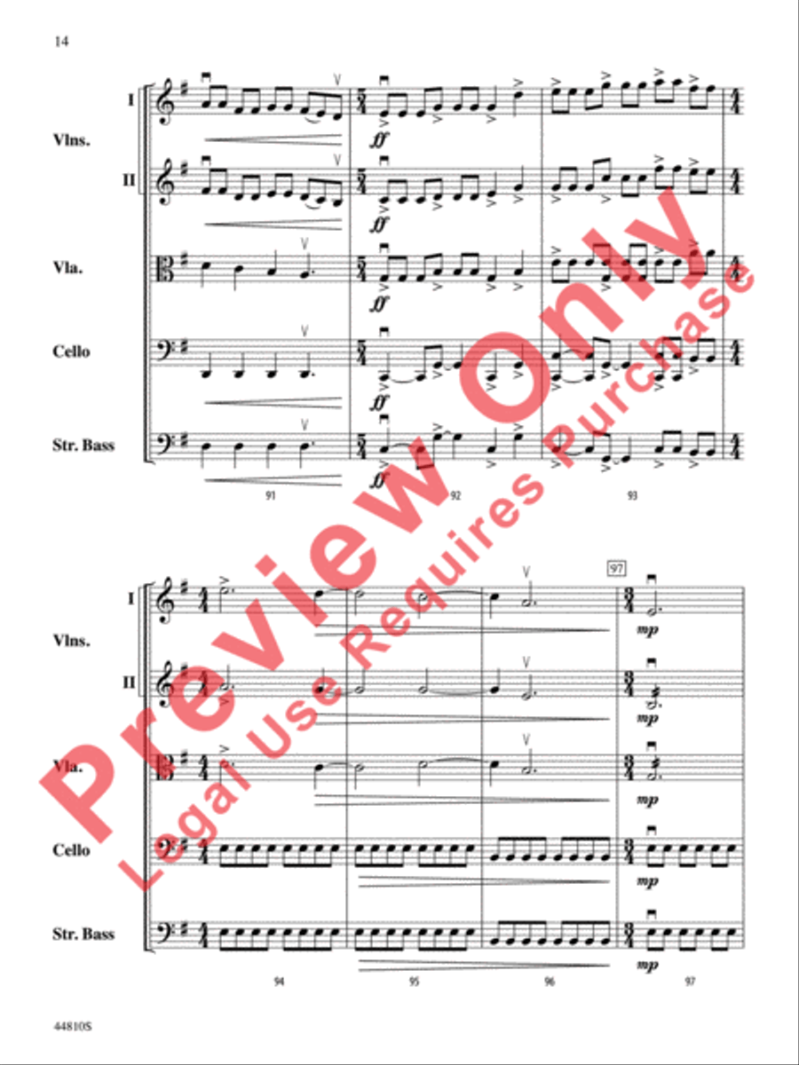 Hidden Dimensions String Orchestra scores gallery preview page 15