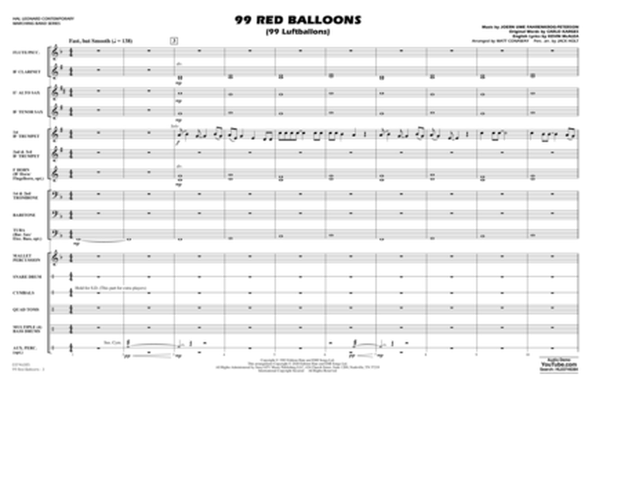 99 Red Balloons (arr. Holt and Conaway) - Conductor Score (Full Score)