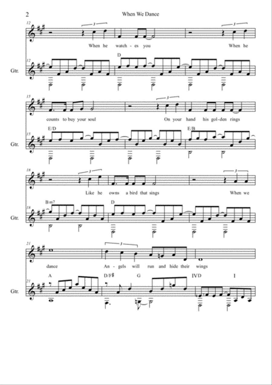 When We Dance Guitar scores gallery preview page 5