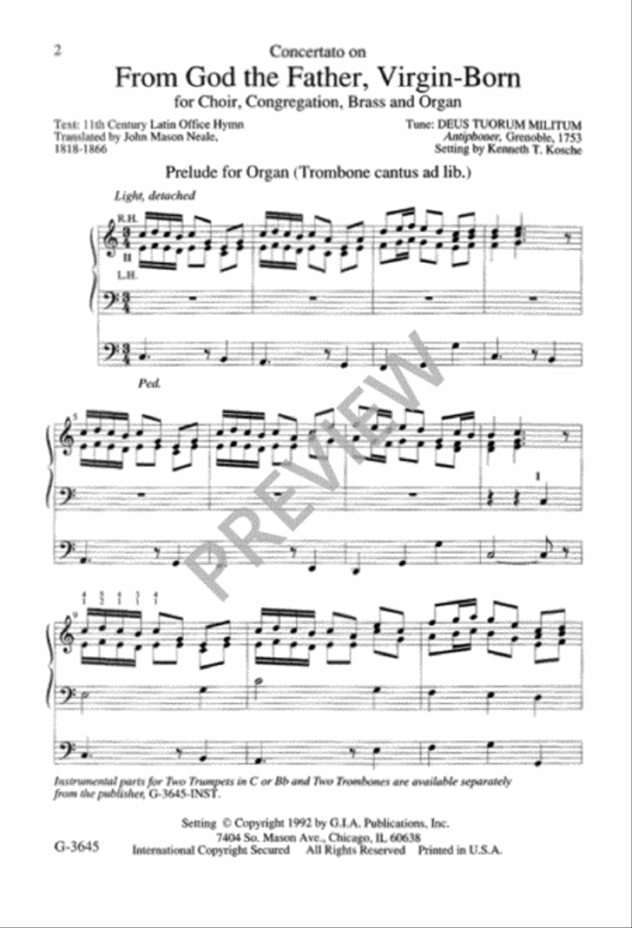 From God the Father, Virgin-Born 4-Part scores gallery preview page 3