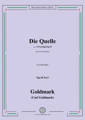C. Goldmark-Die Quelle(Uns're Quelle kommt im Schatten),Op.18 No.5,in A flat Major