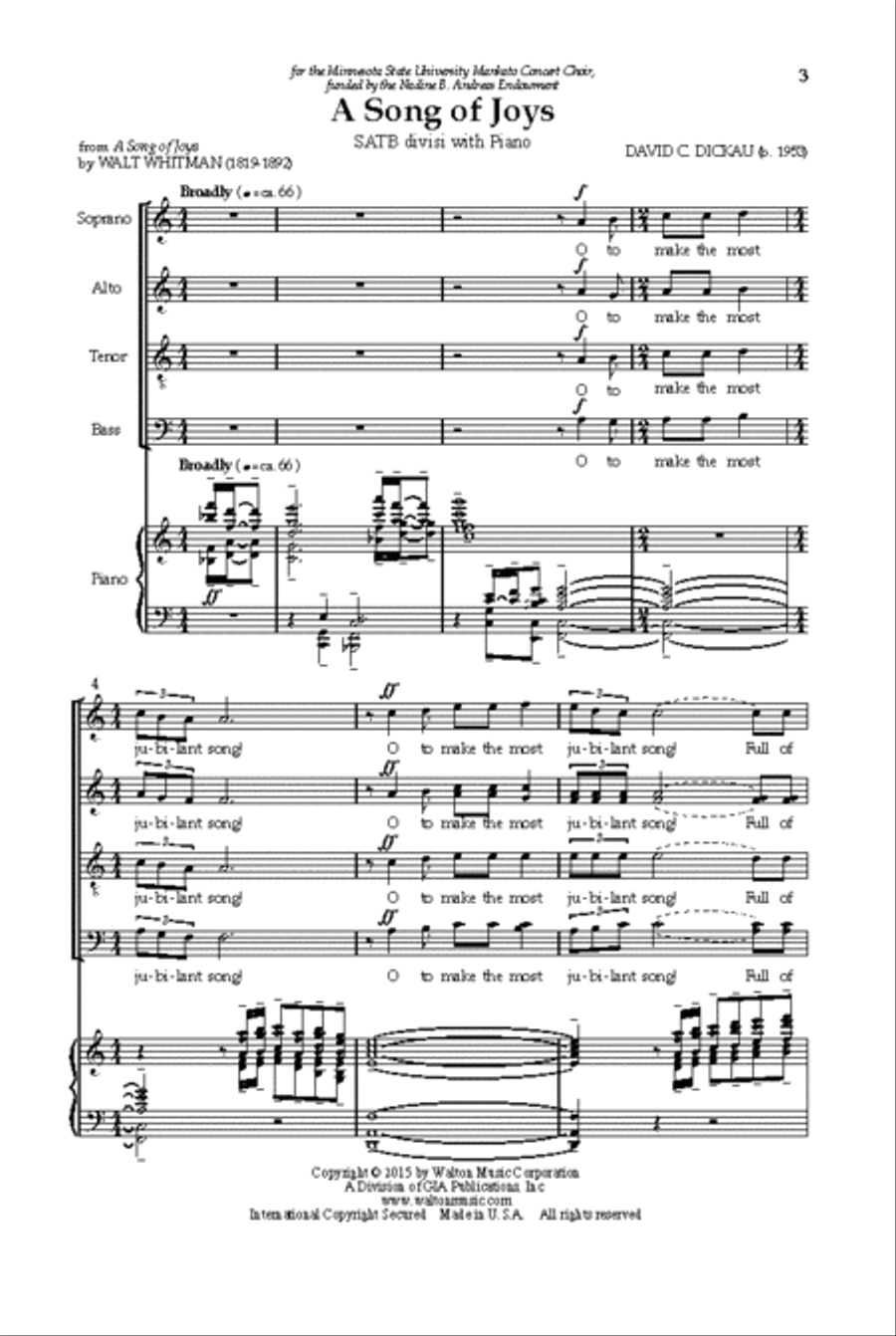 A Song of Joys Divisi scores gallery preview page 2