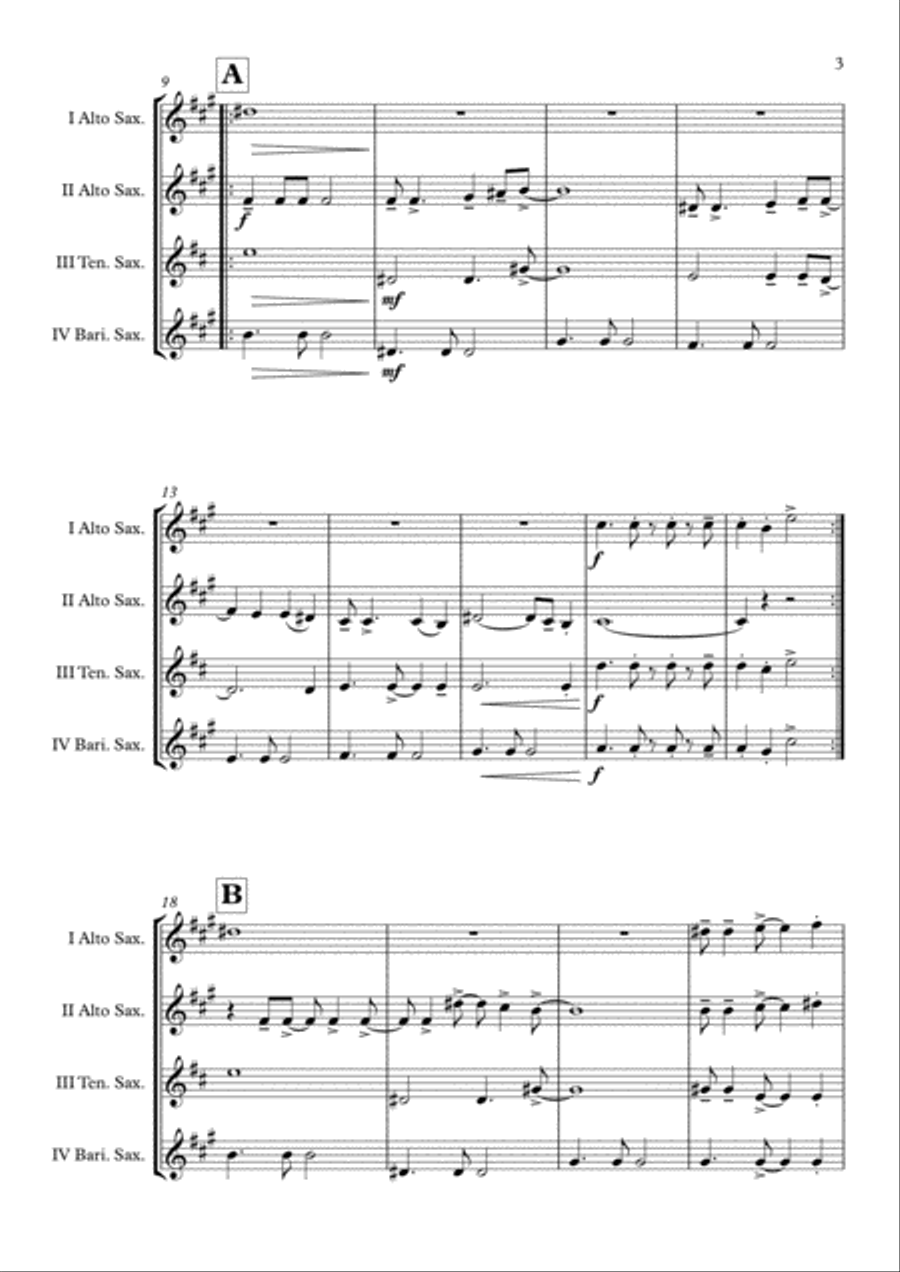 Africa Saxophone Quartet scores gallery preview page 4