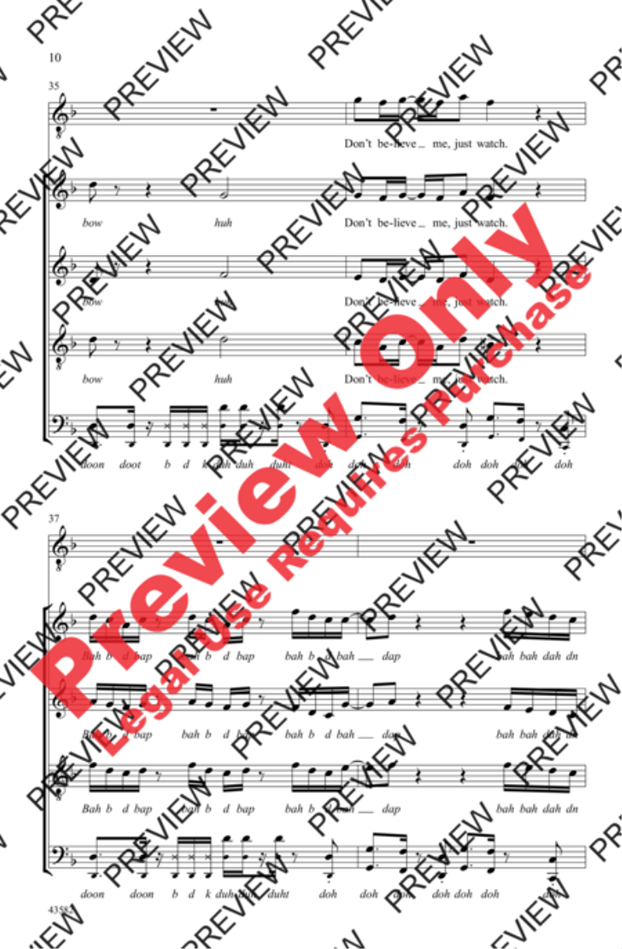 Uptown Funk 4-Part scores gallery preview page 10
