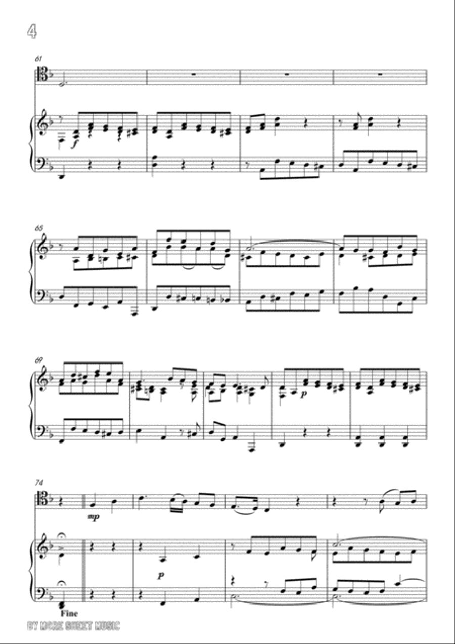 Handel-Ombra cara,for Cello and Piano Piano scores gallery preview page 6