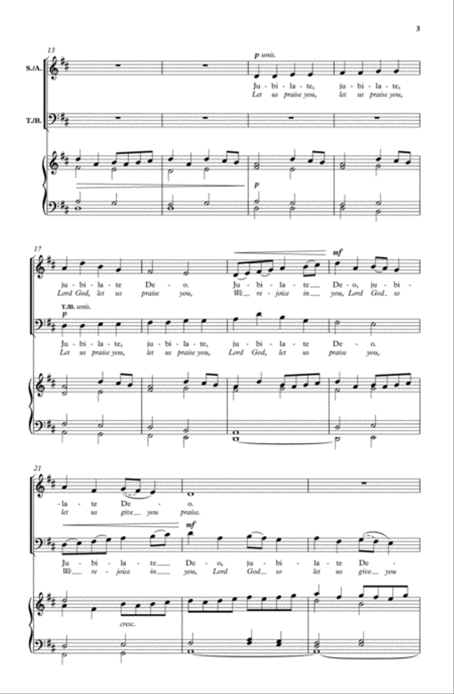 Jubilate 4-Part scores gallery preview page 3