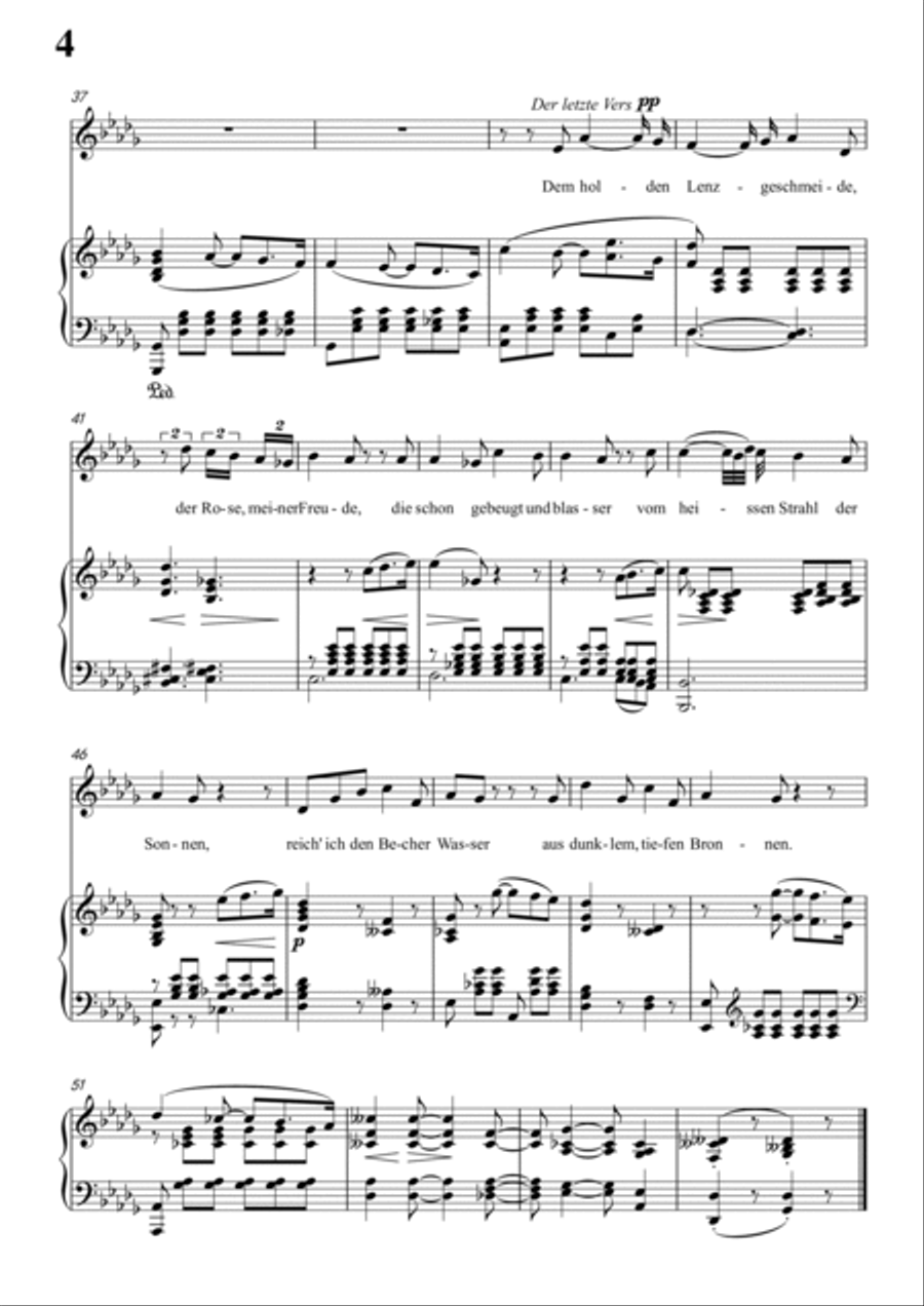Schumann-Meine Rose in F Major for Voice and Piano Voice Solo scores gallery preview page 5