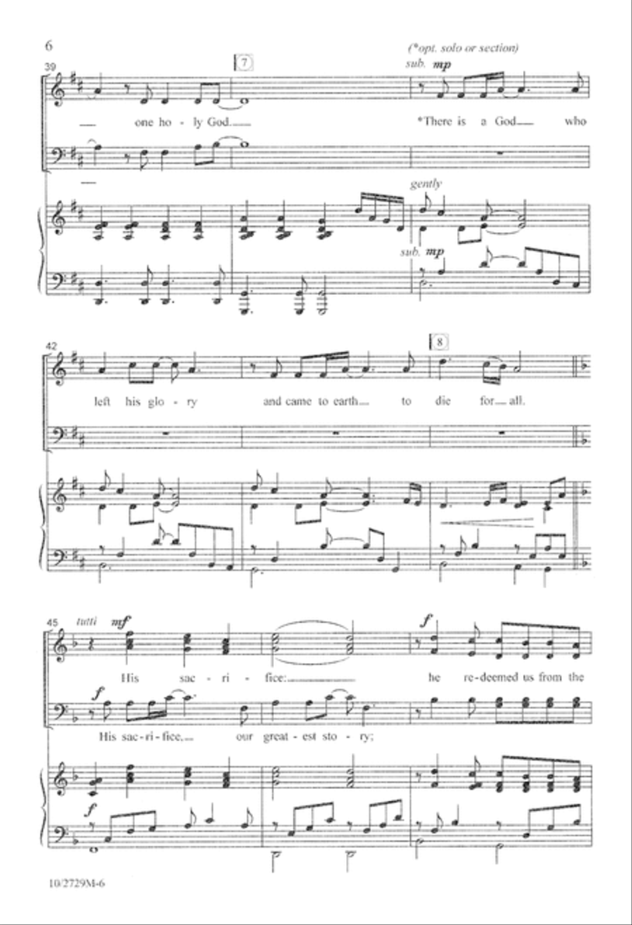 There is a God There is a God 4-Part scores gallery preview page 6