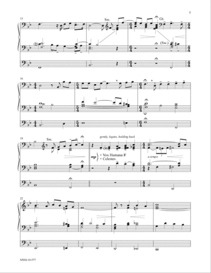 How Great Thou Art Three Hymns for Organ Organ Solo scores gallery preview page 3